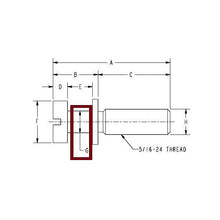 Load image into Gallery viewer, Stop Tailpiece Stud Specs
